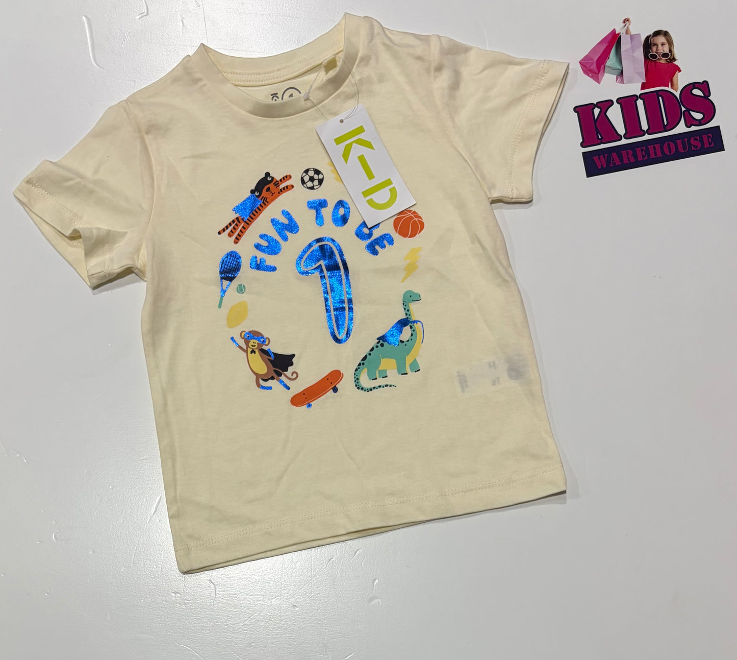 Not Used K-D Cream, Fun To Be 1 Print Top Size 1