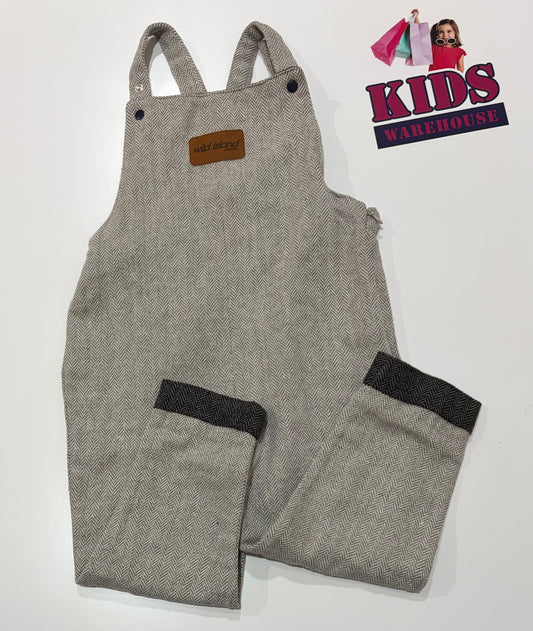 Wild Island Grey Overalls Size 4