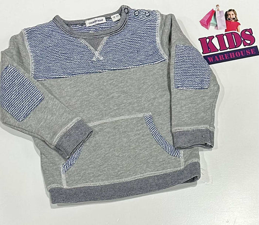 Country Road Blue & Grey Jumper Size 2