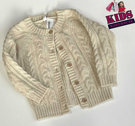K-D White Knit Cardigan Size 3