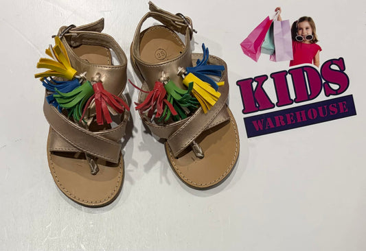 Walnut Melbourne Sandals With Tassels Size US7/UK6 (Child)