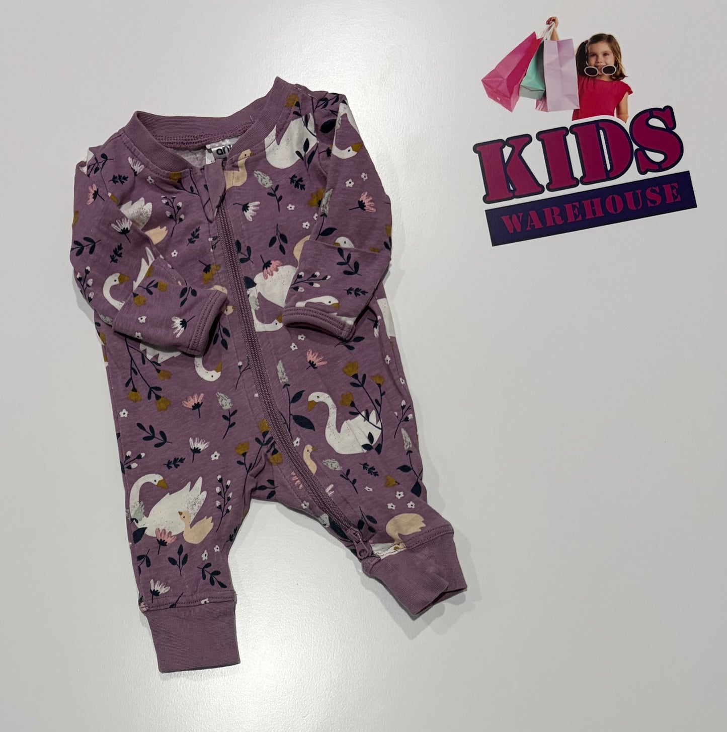 Purple, Floral Print Jumpsuit Size 00000
