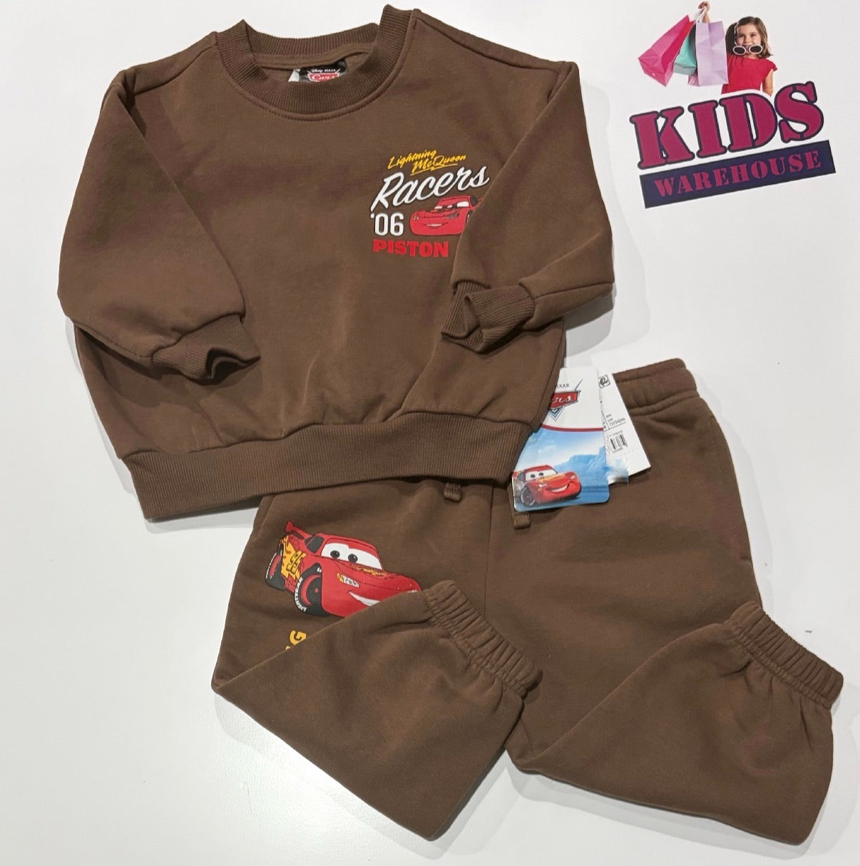 Disney X Pixar Cars Brown, Character Print 2 Piece Set Size 2