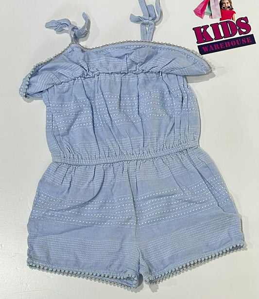 Cotton On Blue & White Bodysuit Size 3