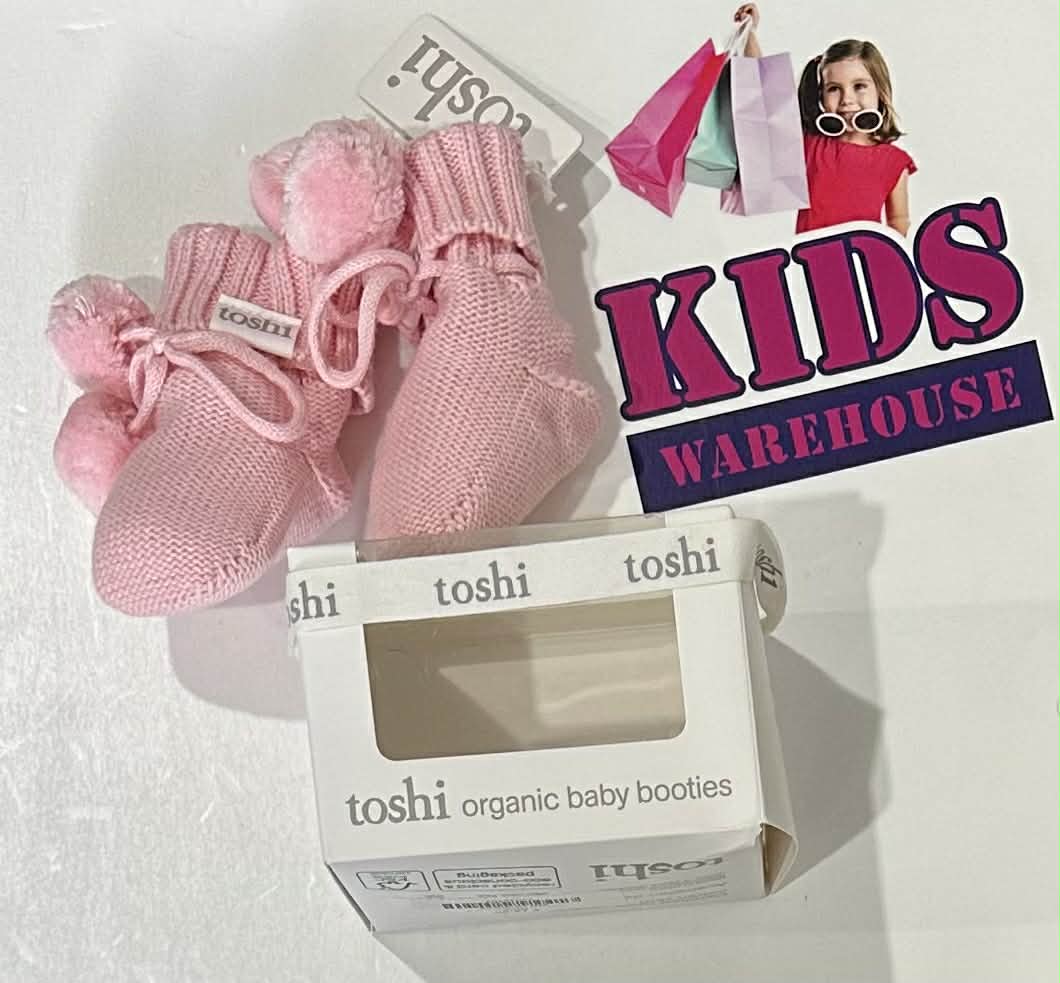 Toshi Organic Baby Booties Pink