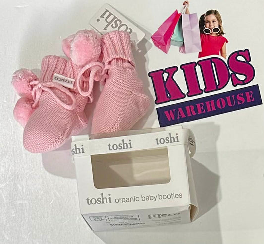 Toshi Organic Baby Booties Pink