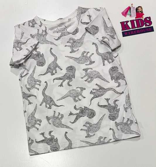 Bonds White Top With Black Dinosaur Pattern Size 7