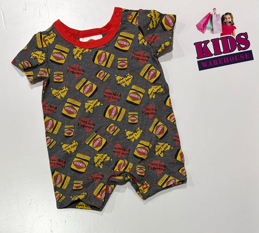Vegemite Grey & Red Bodysuit Size 000