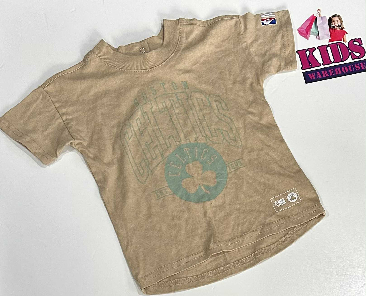 NBA Tan Top With “Boston Celtics” Print Size 1