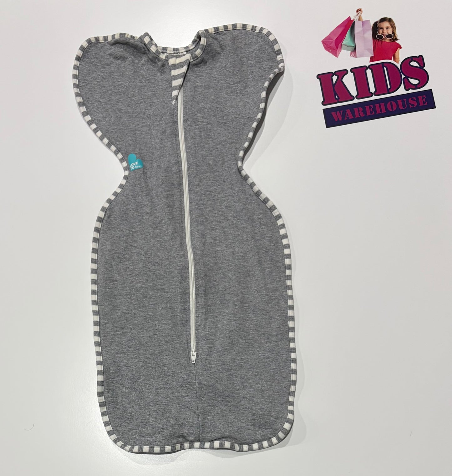Love To Dream Grey, White Stripes Size 0000 (TOG 0.2)