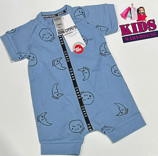 New Bonds Blue Wondersuit With Smiley Moon Pattern Size 00
