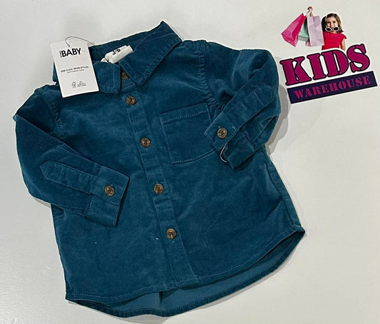 Cotton On Blue Soft Shirt Size 00 (RRP $24.99)