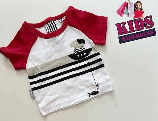 Sooki Baby Red, White & Black Top Size 000