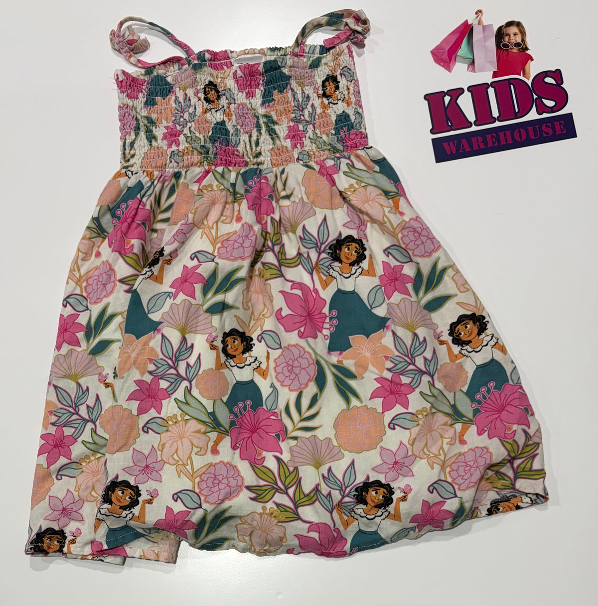Disney White, Floral Print Dress Size 4