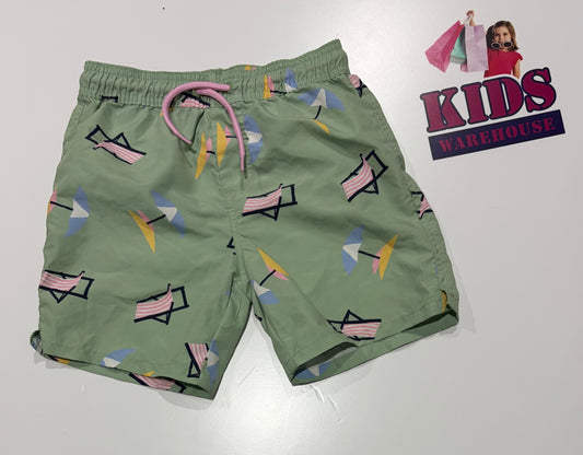 Cotton On Green, Beach Print Swim Shorts Size 7