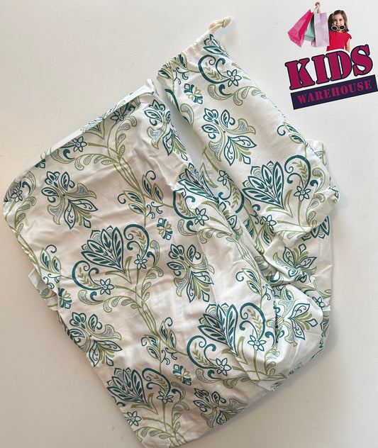 Blue & Green Floral Feeding Blanket