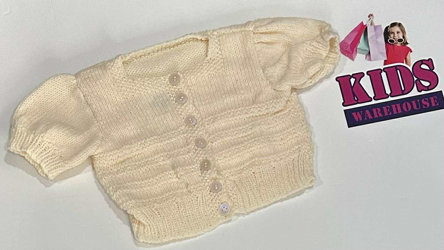 Premmie Handmade Yellow Knit Cardigan Size 00000