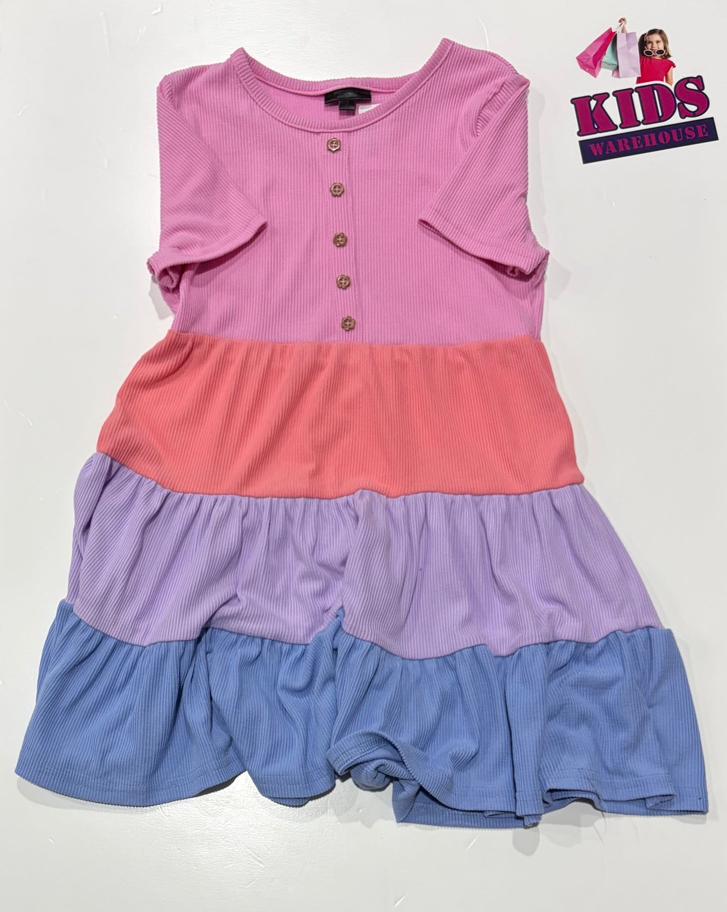 Picapino Pink, Purple, Blue Dress Size 8