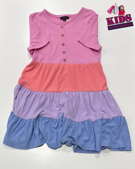 Picapino Pink, Purple, Blue Dress Size 8