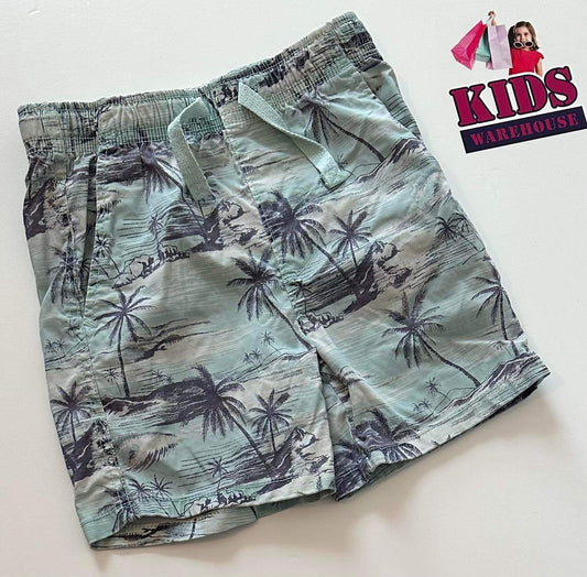 Target Blue Palm Tree Island Print Shorts Size 9