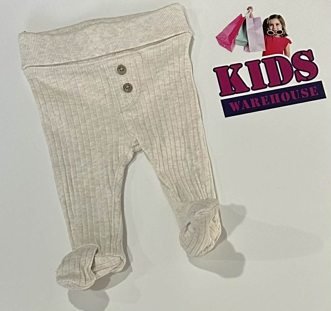 Premmie Target White Pants With Brown Buttons Size 00000