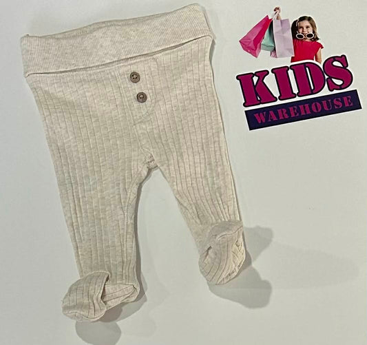 Premmie Target White Pants With Brown Buttons Size 00000