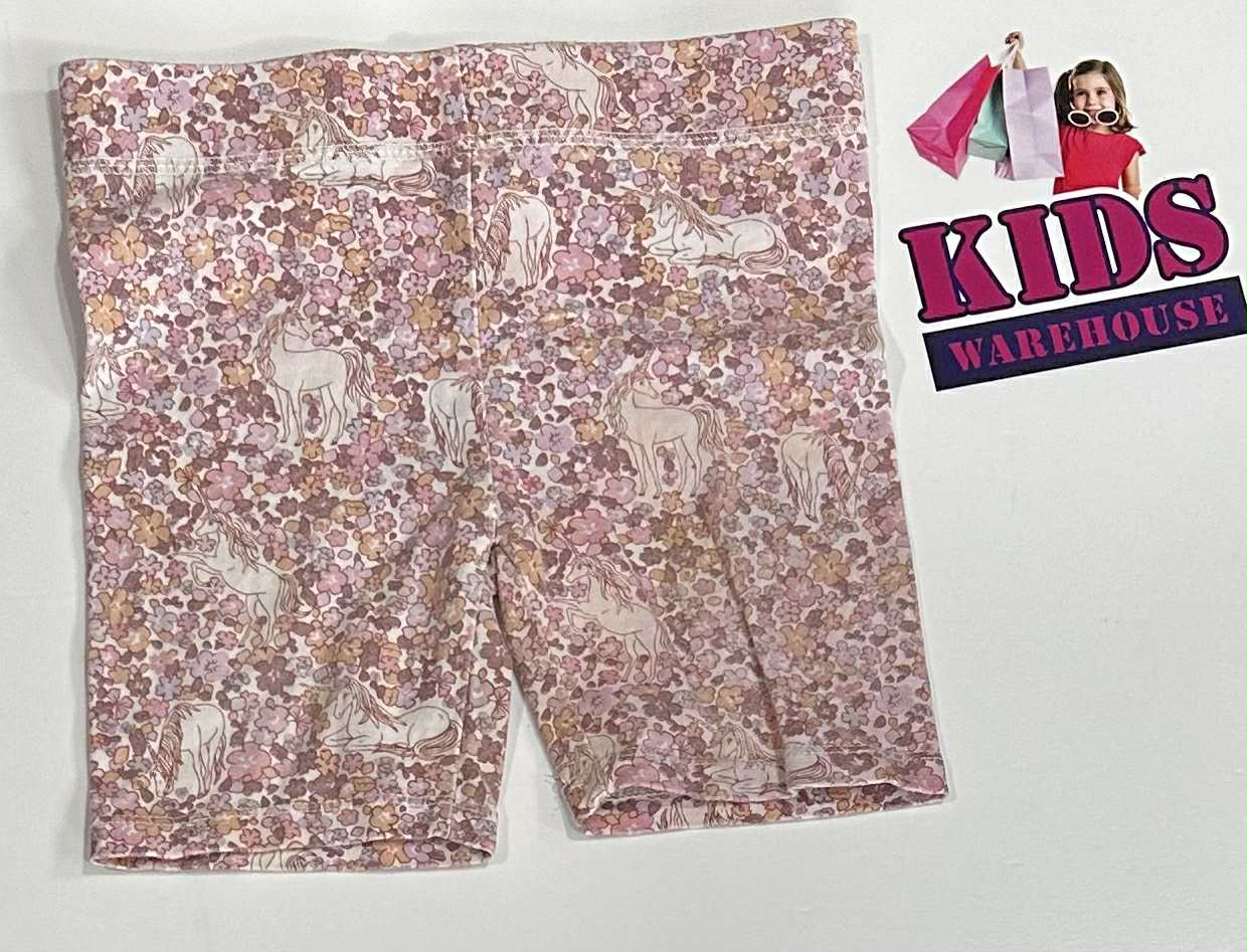 Cotton On Pink Shorts With Flower Pattern Size 5