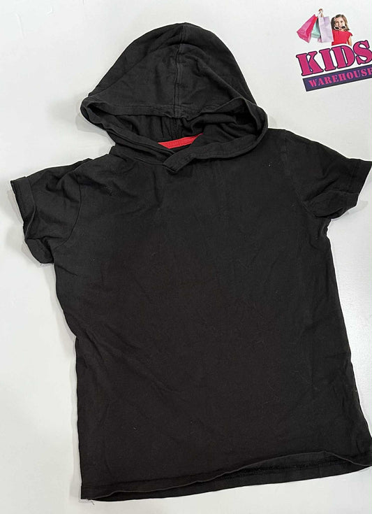 Next Brand Black Short Sleeve Hoodie Size 8