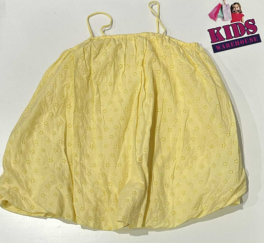 Cotton On Yellow Dress With Flower Pattern Size 3