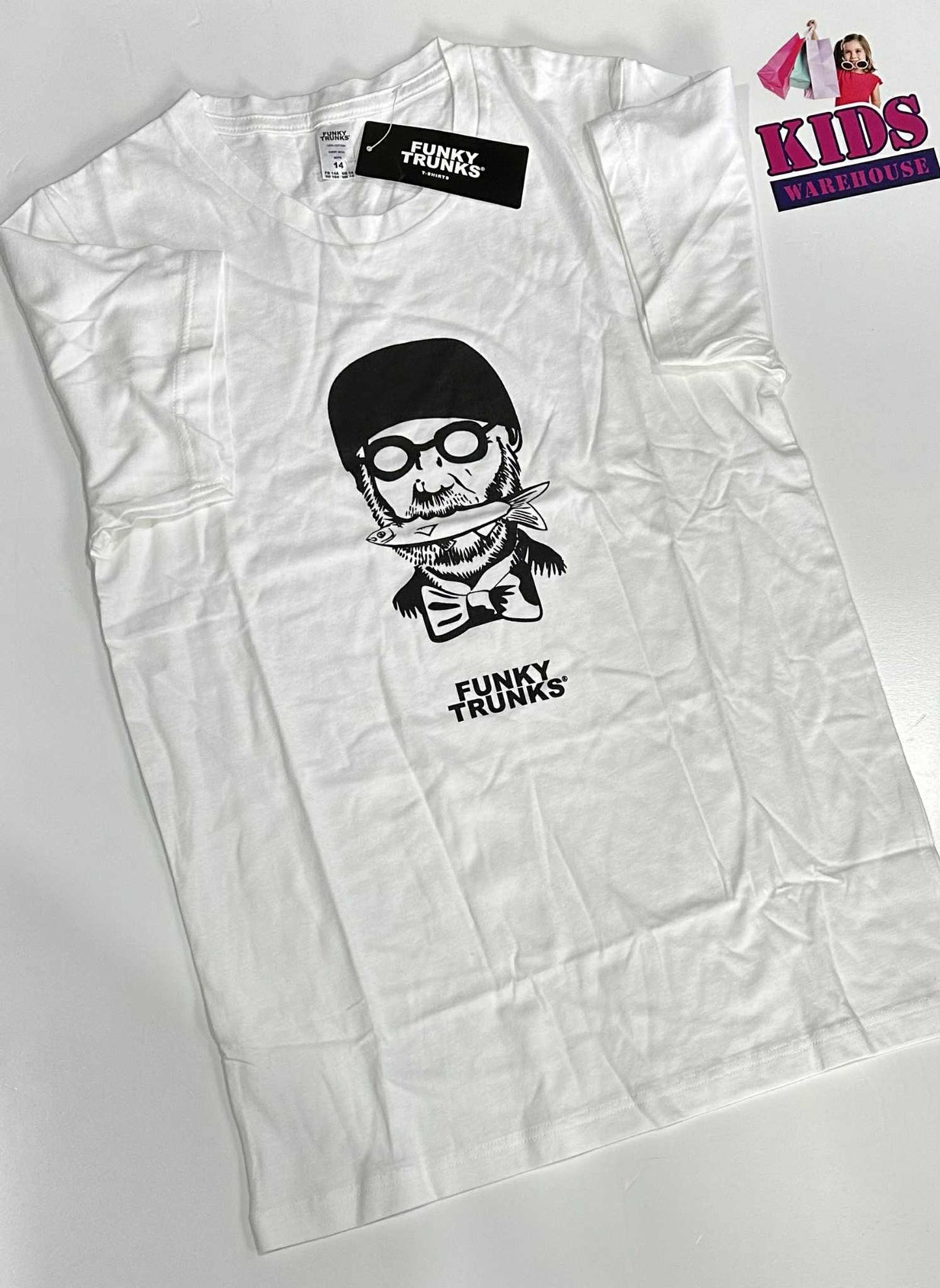 New Funky Trunks White Top Size 14