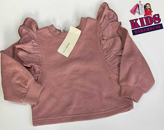 New Target Pink Jumper With Ruffles Size 2 (RRP $15)