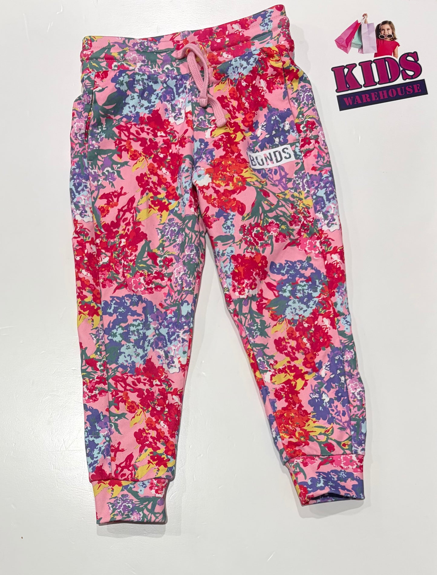 Bonds Pink, Floral Print Pants Size 5