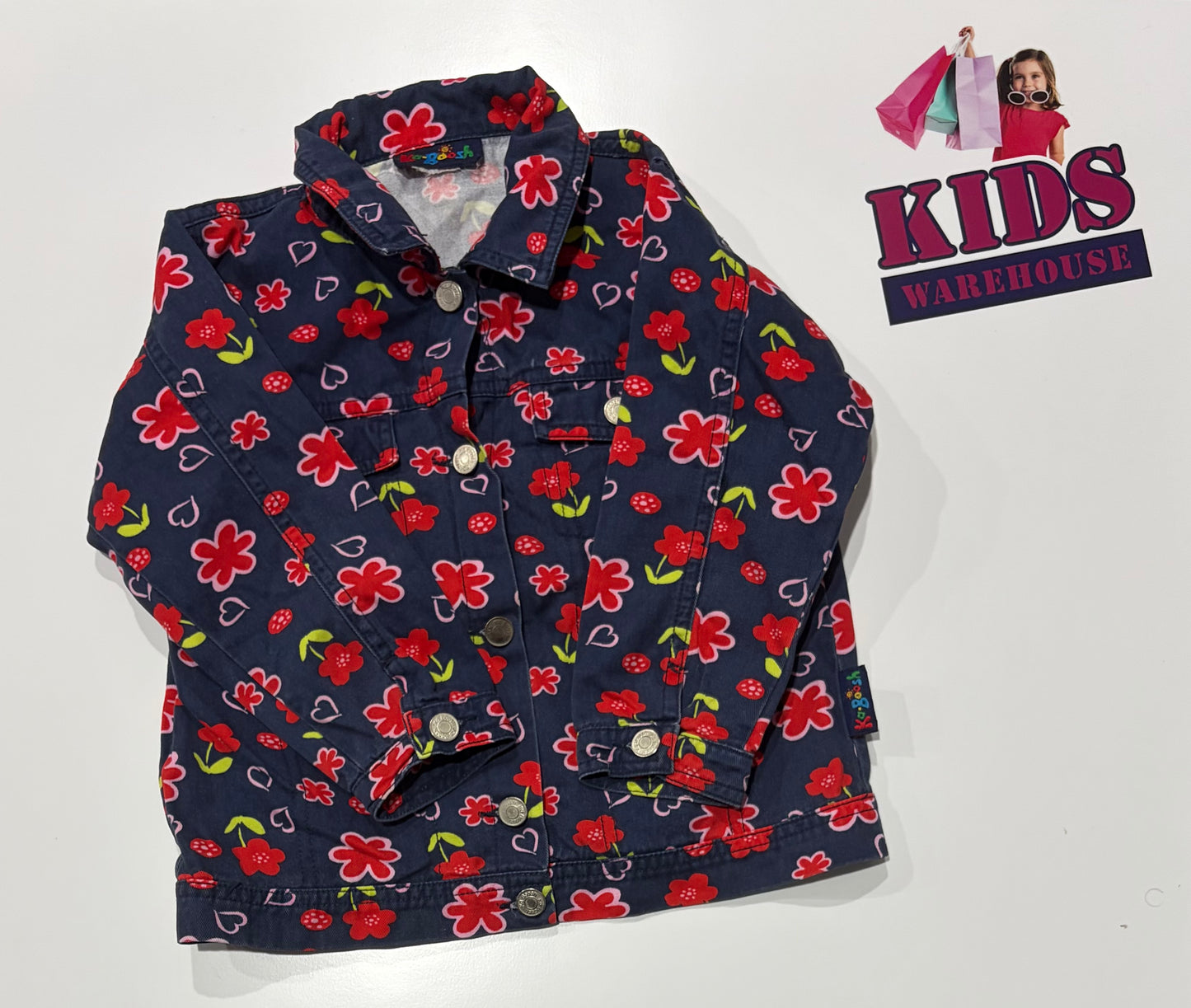Ka-Boosh Navy, Red Floral Print Thin Jacket 5