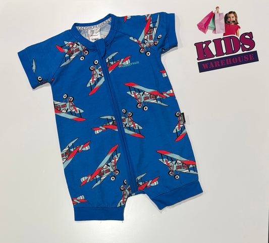 Bonds Blue, Plane Print Wondersuit Size 0