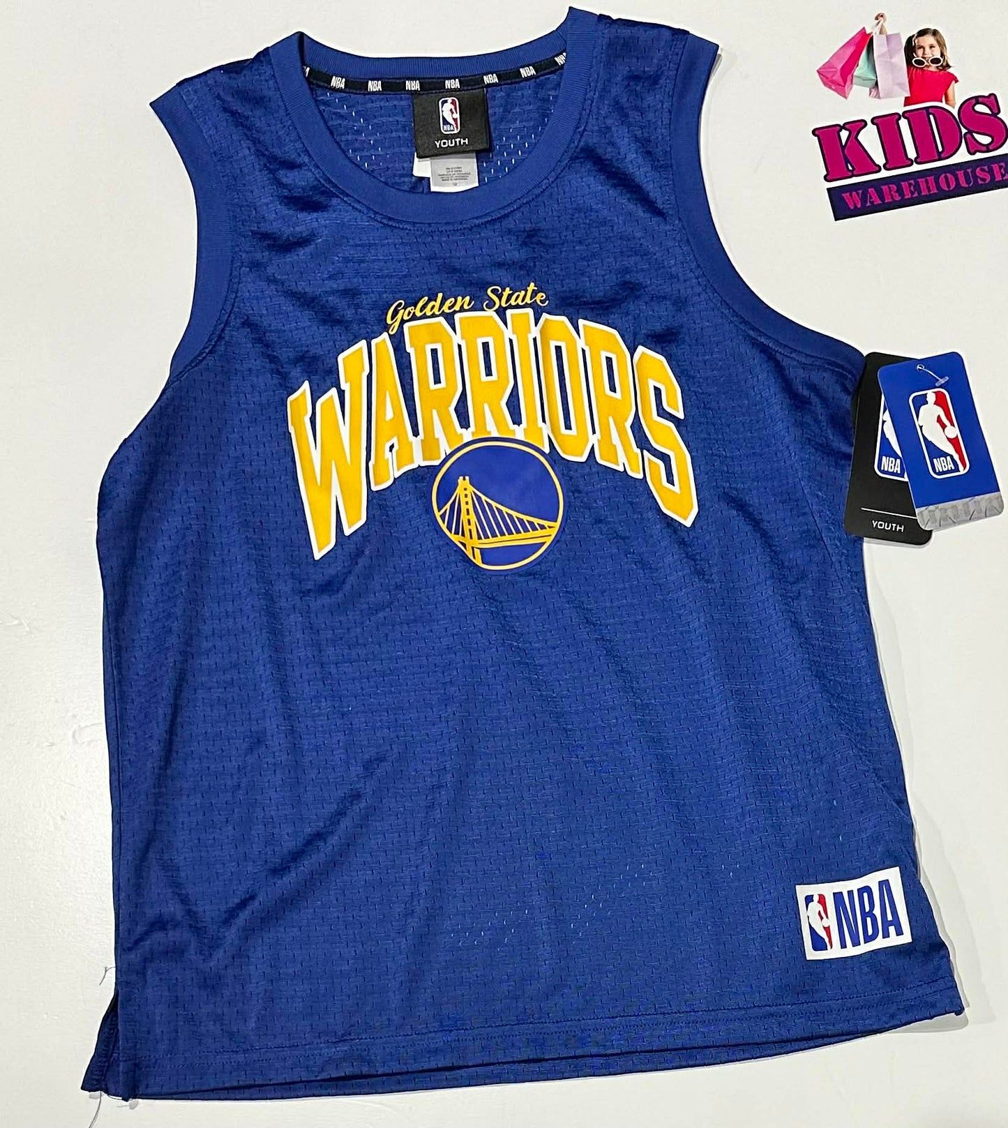 NBA Youth Blue Golden State Warriors Jersey Size 12