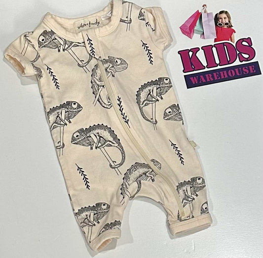 Premmie Wilson + Frenchy White Bodysuit With Lizard Pattern Size 00000