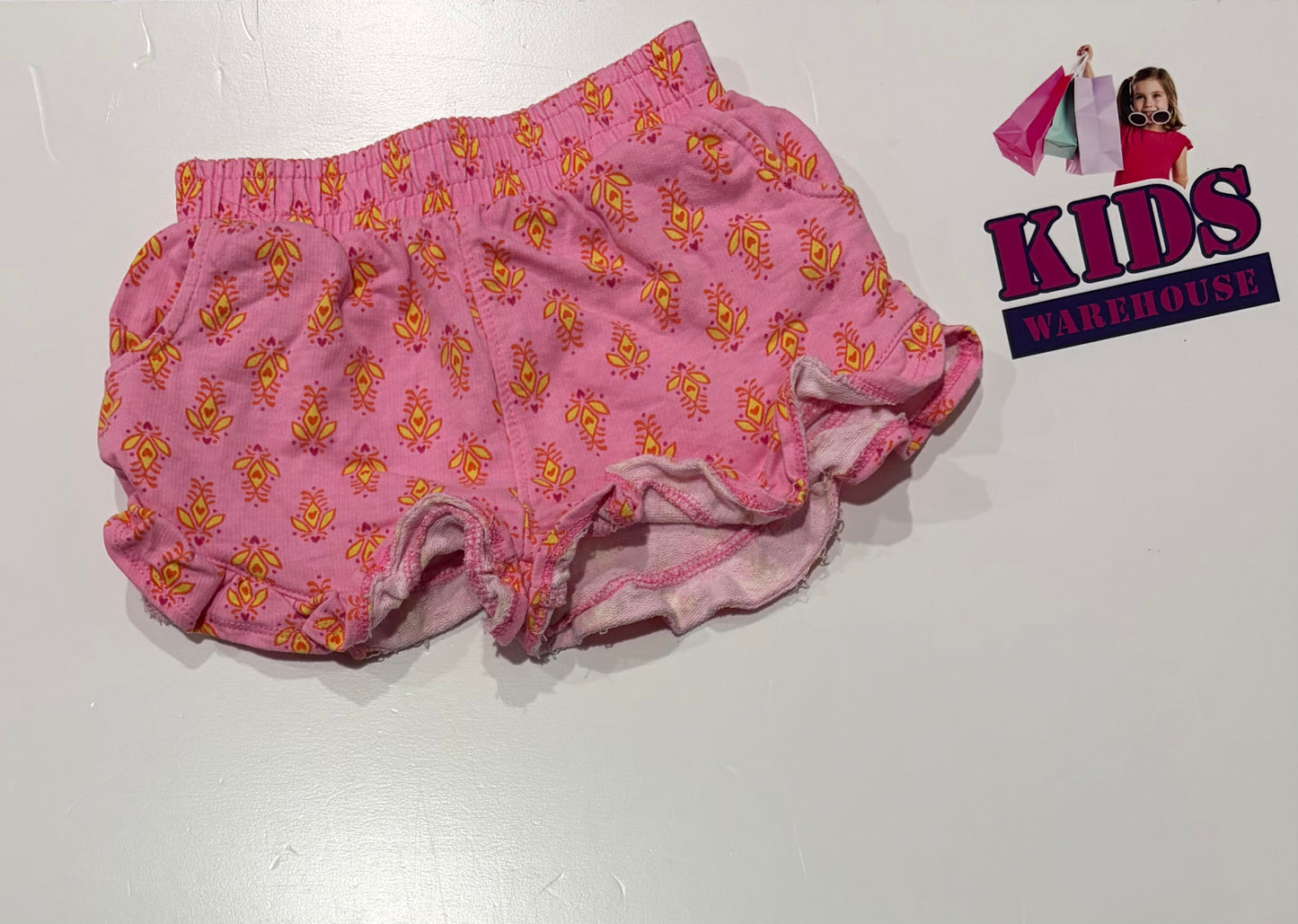 Milkshake Pink, Yellow Pattern Shorts Size 3