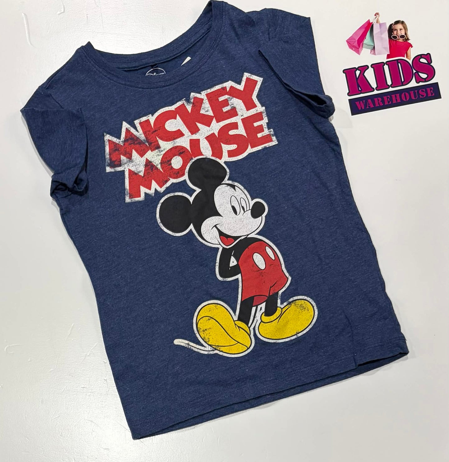 Disney Blue Top With Mickey Mouse Print Size 5