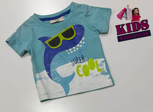 Lily & Jack Blue Top With Shark Print Size 00