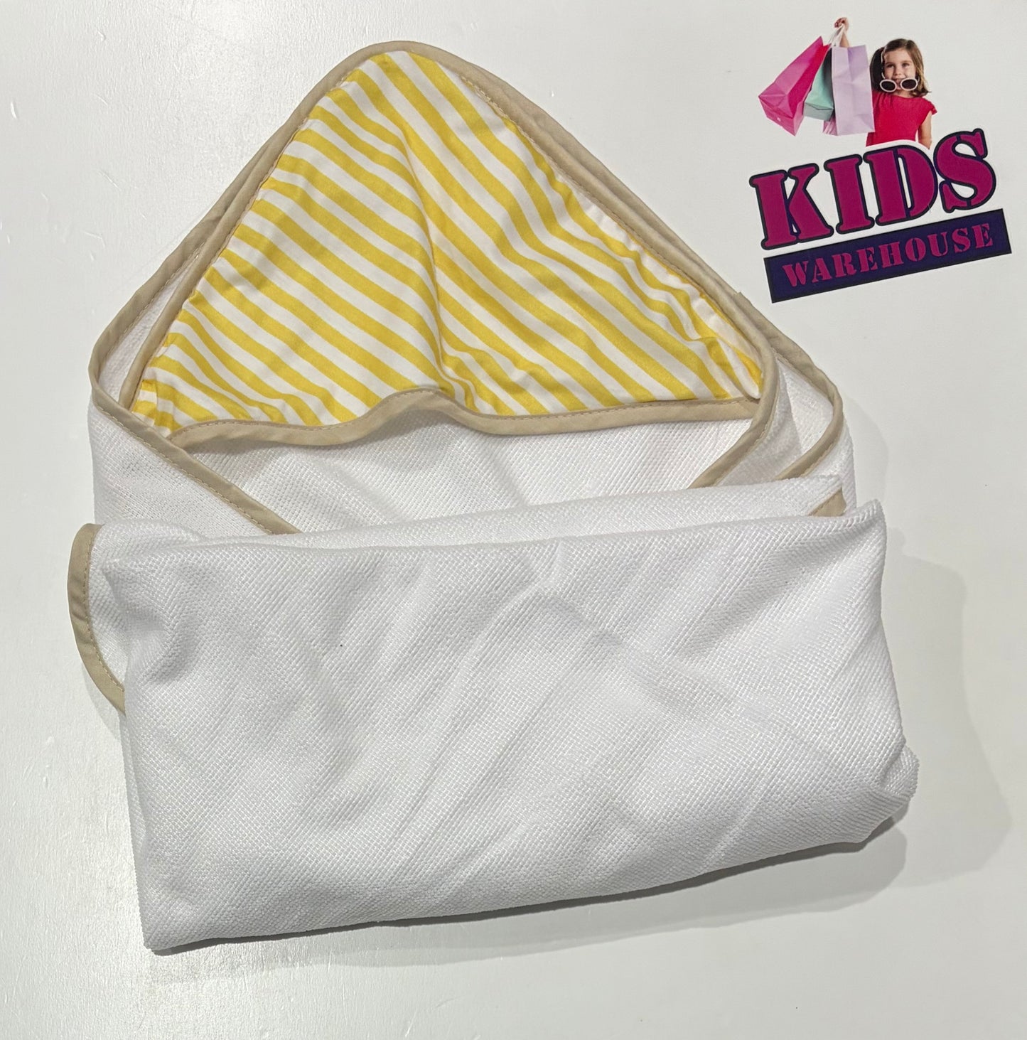 Not Used Baby Yellow Striped Hoodie Towel