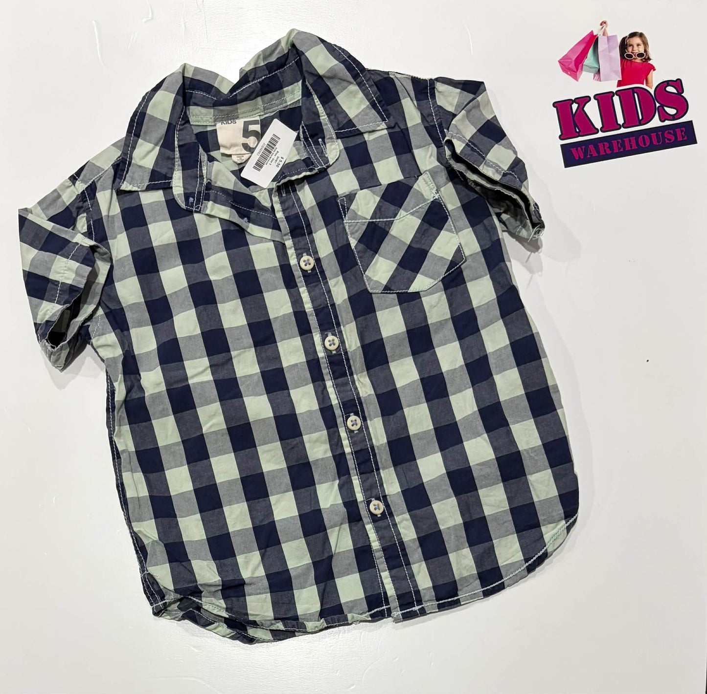 Cotton On Dark & Light Blue Top Size 5