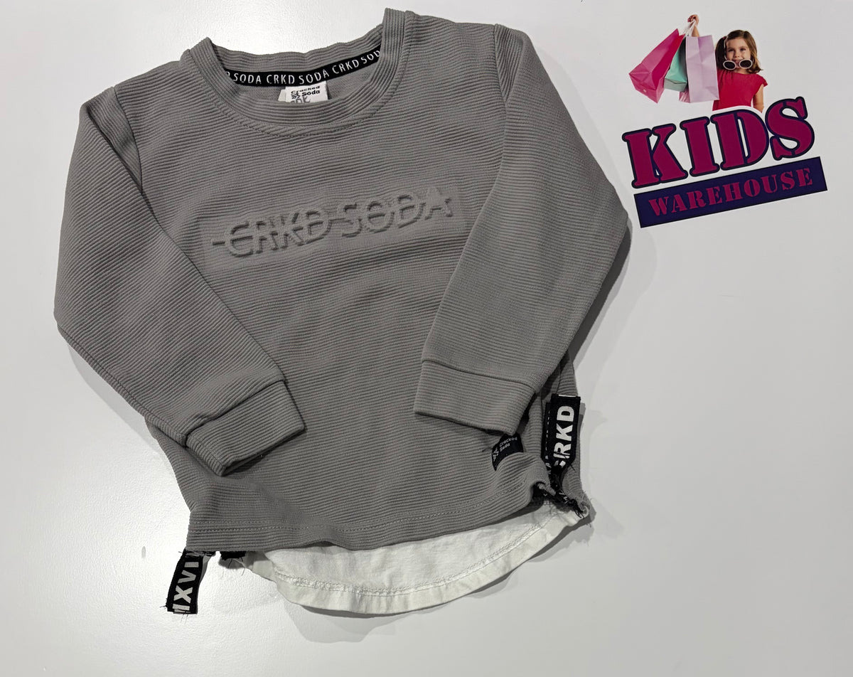 Cracked Soda Grey Sweater Size 4