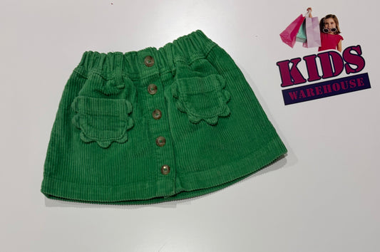 Seed Heritage Green Corduroy Skirt Size 3