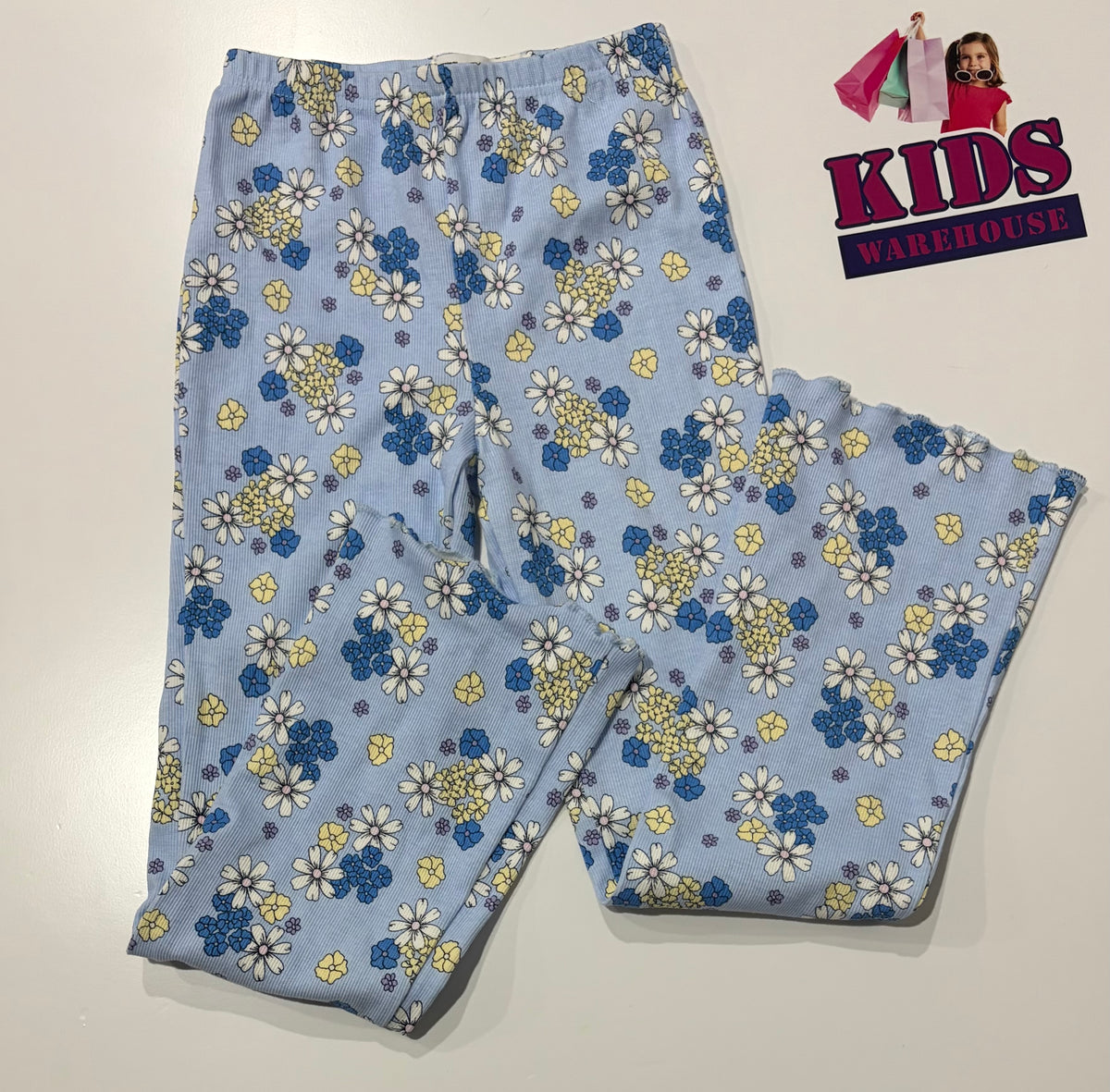Cotton On Blue, Yellow Floral Print Pants Size 9