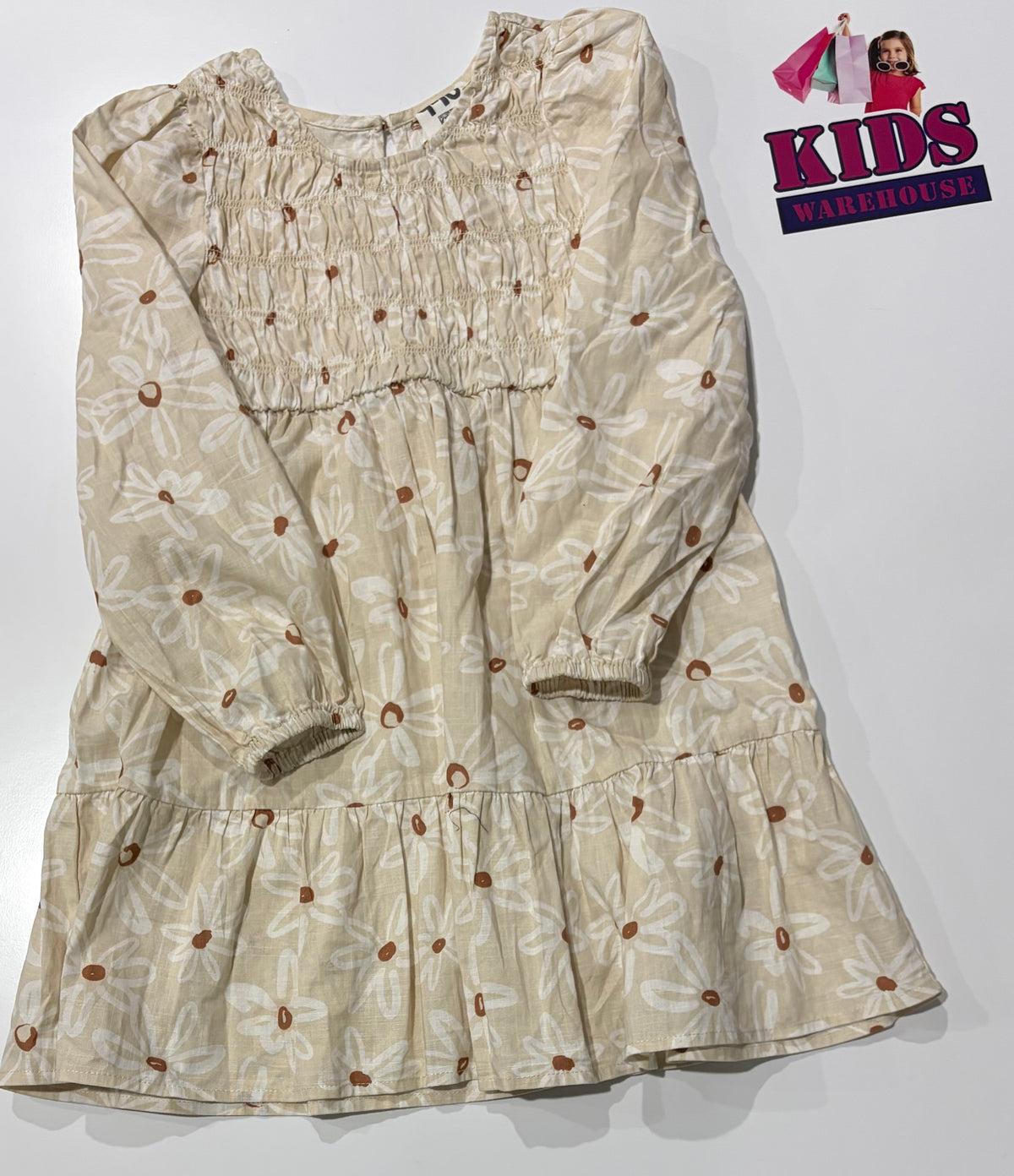 Cotton On Grey, Flower Print Dress Size 9