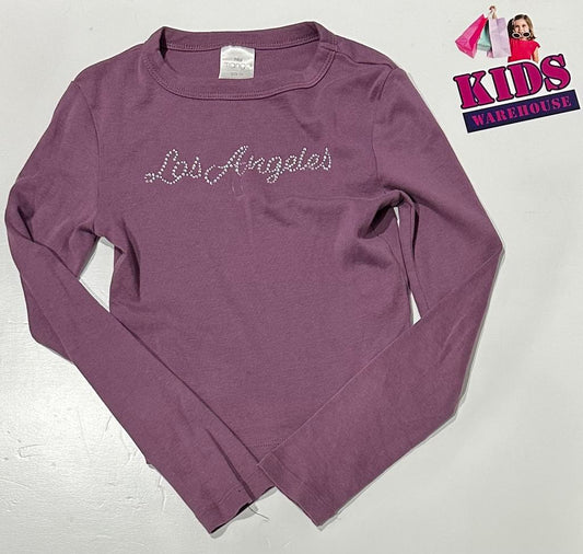 Miss Mango Purple Long Sleeve Top Size 10