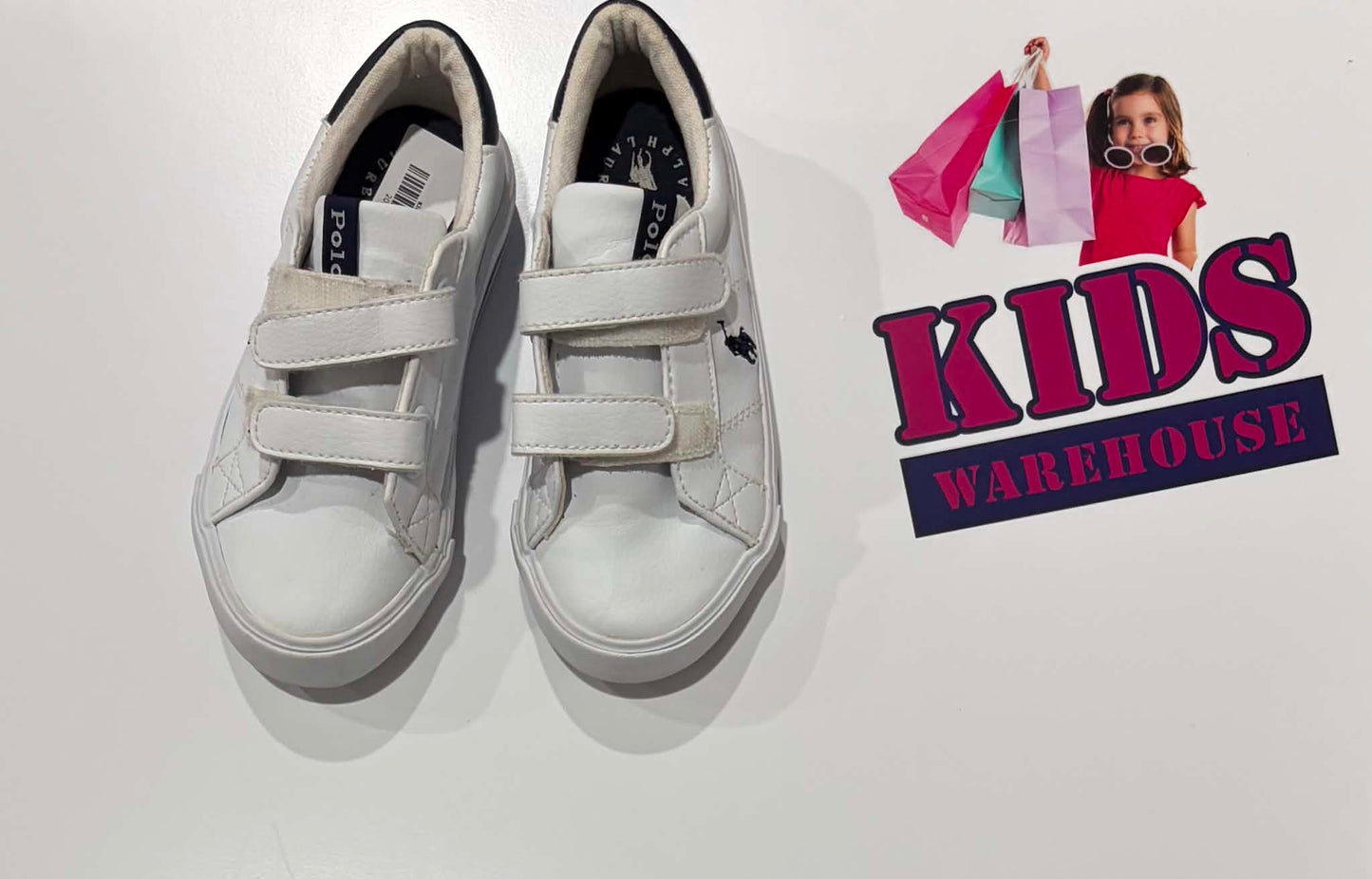 Polo Ralph Lauren White, Navy Runners Size US10/UK9.5 (Child)