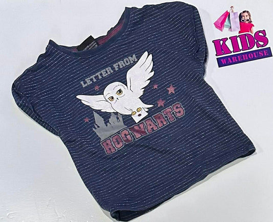Harry Potter Blue Top With Owl Print Size 3