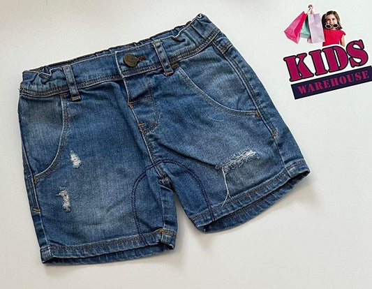 Just Jeans Blue Denim Shorts with Rips Size 1