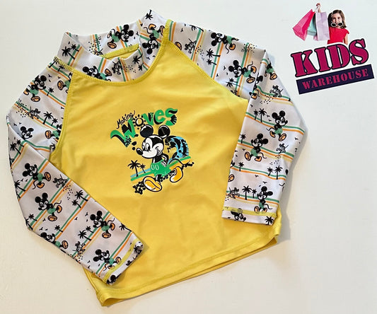 Disney Mickey Mouse Swim Top Size 2